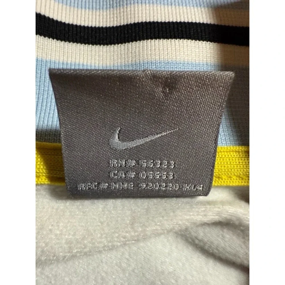 Vintage Nike Sweater Boys XL Blue Striped Full Zip Long‎ Sleeve.